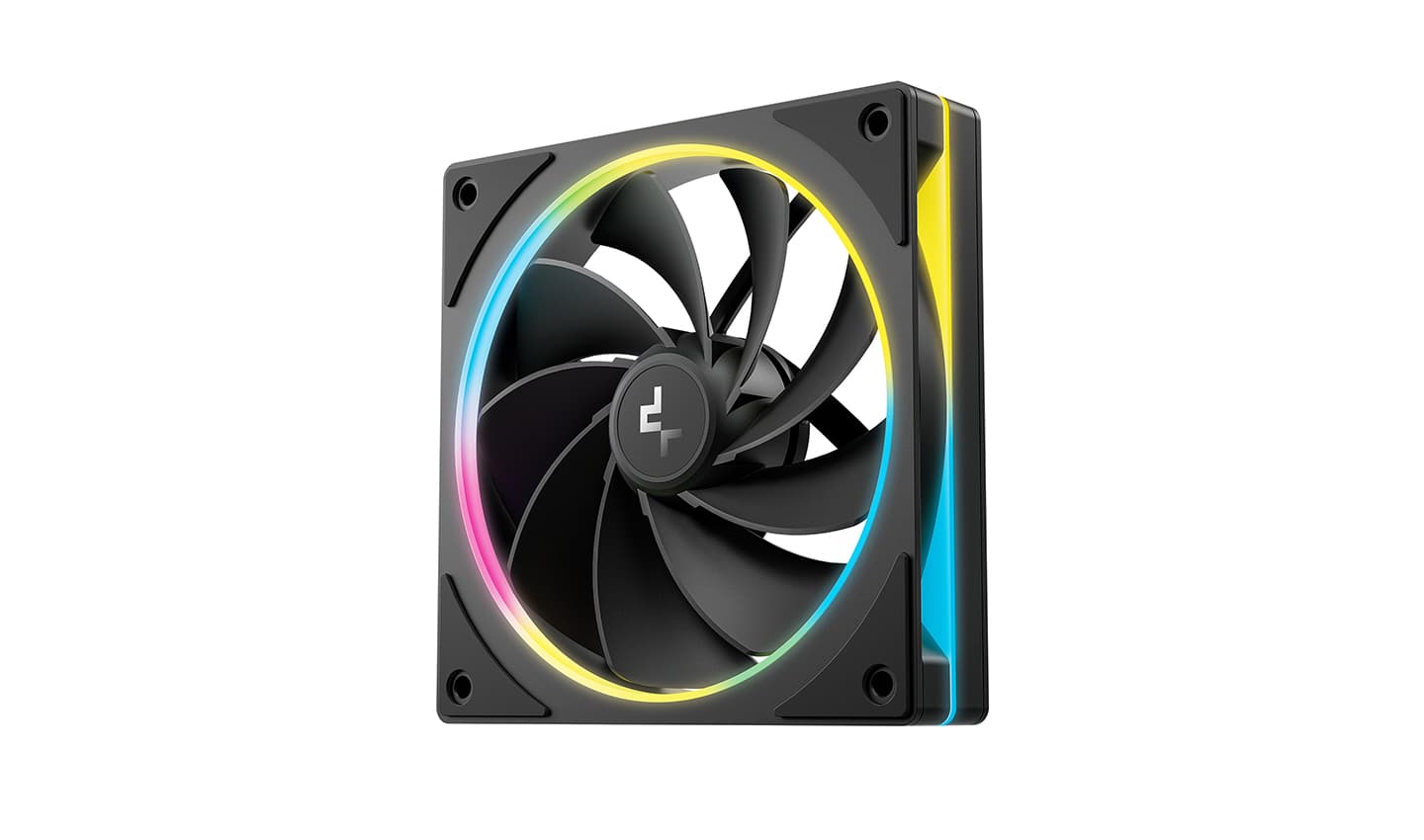 Вентилятор DEEPCOOL FL12R SE 120x120x25мм REVERSE (48шт./кор, PWM, ARGB, черный, 400-1500об/мин) Color BOX