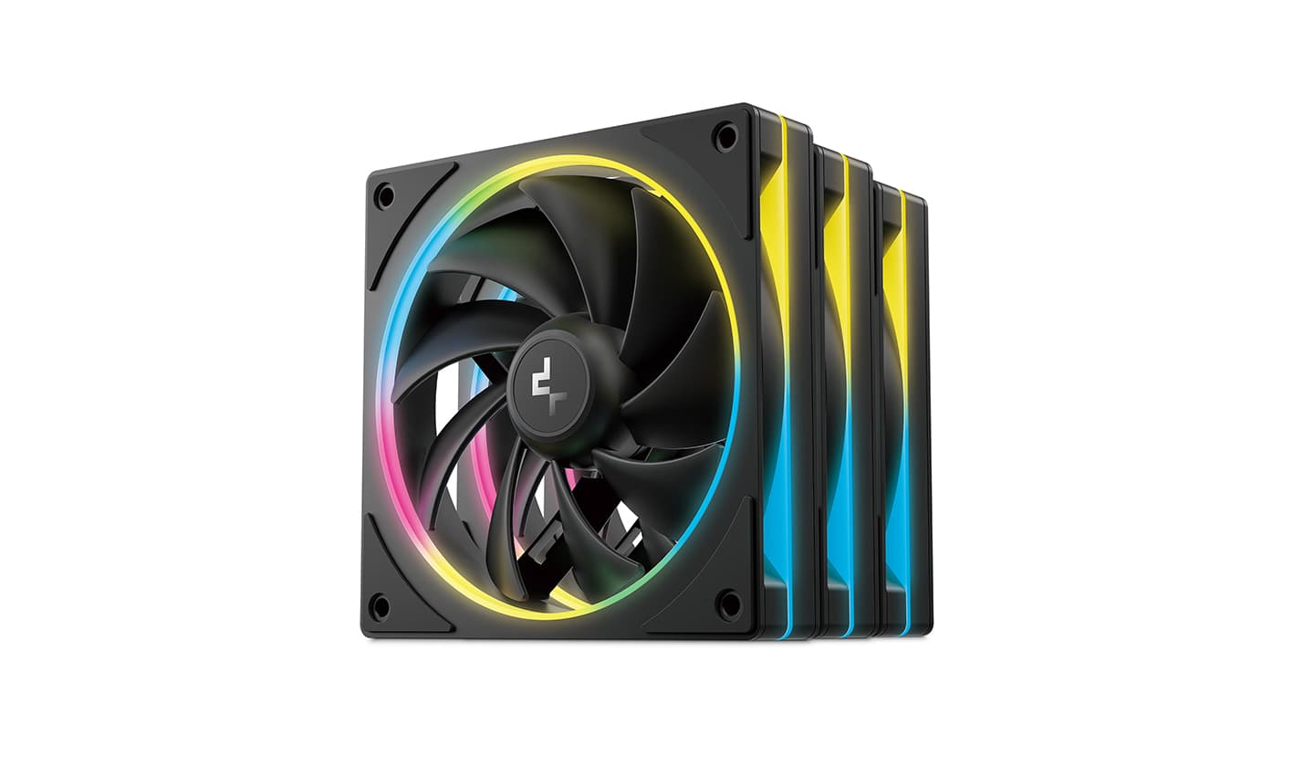 Вентилятор DEEPCOOL FL12 SE 3 IN 1 120x120x25мм (16шт./кор, PWM, ARGB, черный, 400-1900об/мин) Color BOX