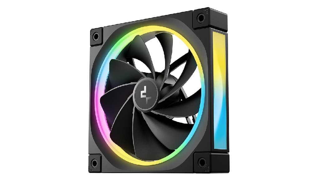 Вентилятор DEEPCOOL FL12R 120x120x25мм REVERSE (48шт./кор, PWM, ARGB, черный, 500-2150об/мин) Color BOX