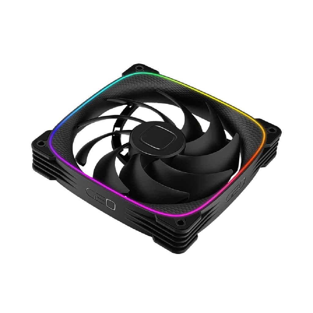 Вентилятор Geometric Future Squama 2503B-14 Single Pack / 140mm, PWM, 2400 RPM, 91.15 CFM, 34.0 dBA, 5V ARGB, Black / 1F2503B114000