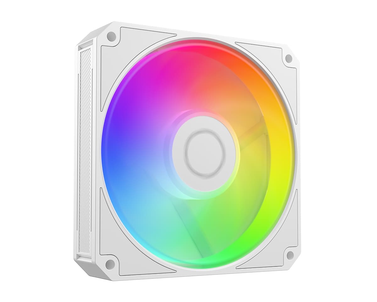 Вентилятор ID-COOLING AM-120-ARGB-W 120x120x25мм (60шт./кор, PWM, резиновые углы, белый, 0-2500об/мин, супертихий) BOX