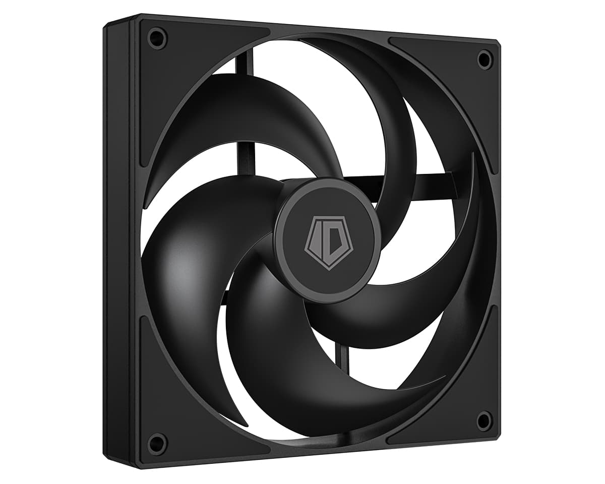 Вентилятор ID-COOLING AS-140-K 140x140x25мм (60шт./кор, PWM, резиновые углы, черный, 300-1800об/мин, супертихий) BOX