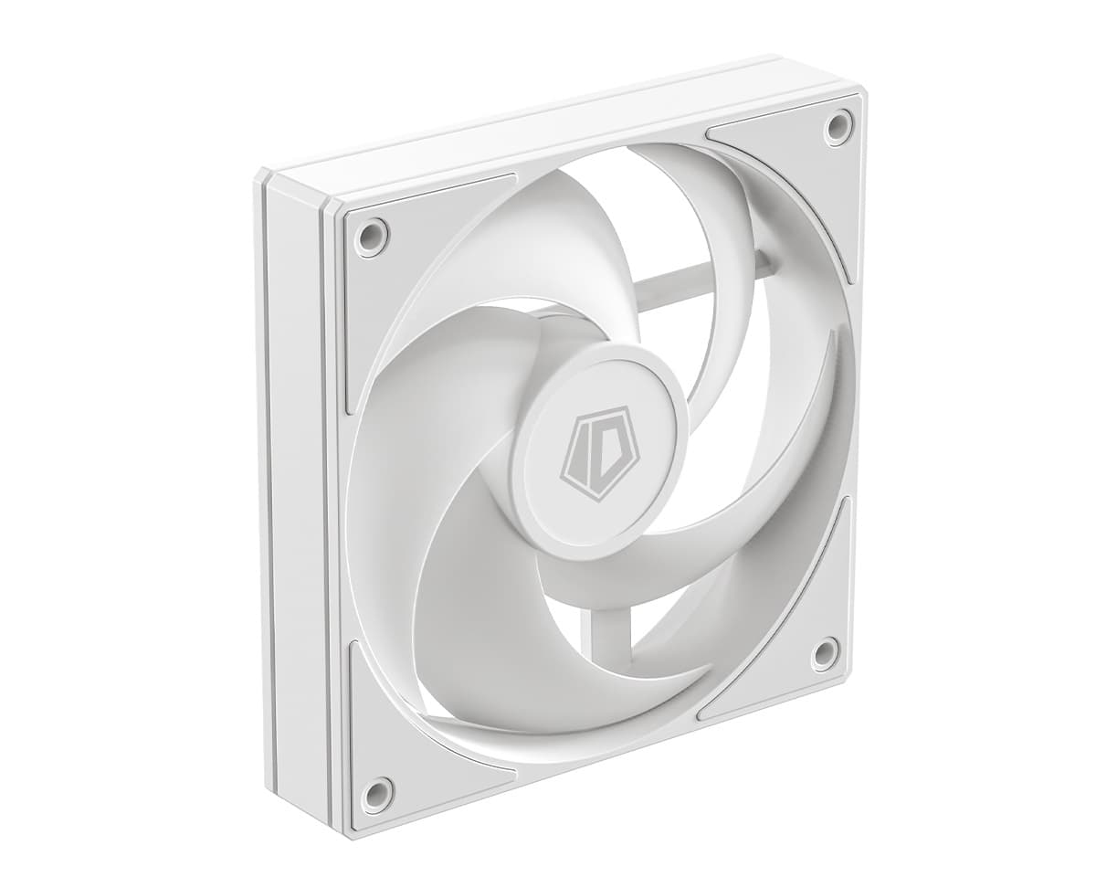 Вентилятор ID-COOLING AS-120-W 120x120x25мм (60шт./кор, PWM, резиновые углы, белый, 300-2000об/мин, супертихий) BOX