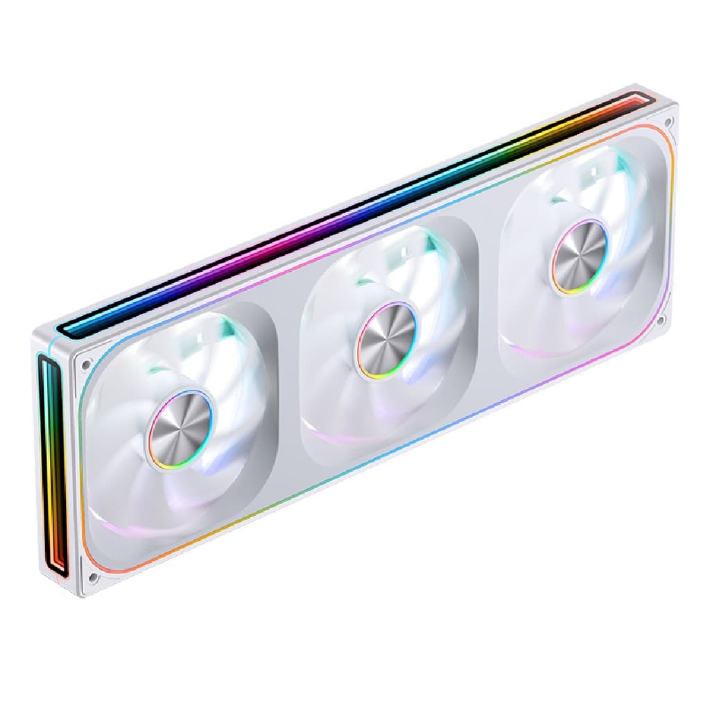 Вентилятор JONSBO ZA-360WR (3 in 1) 362х123х28мм REVERSE (16шт/кор, PWM, ARGB LED, 700-2400об/мин, белый) Retail