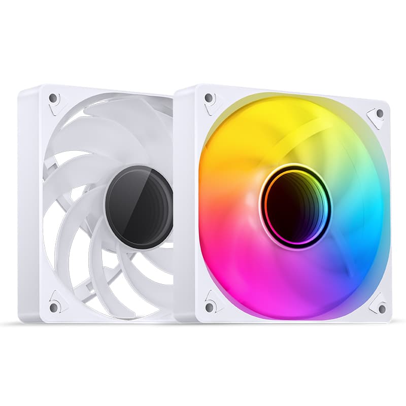 Вентилятор JONSBO SL-120WR 120х120х25мм REVERSE (60шт/кор, PWM, ARGB LED, 600-1500об/мин, обратный поток, белый) Retail