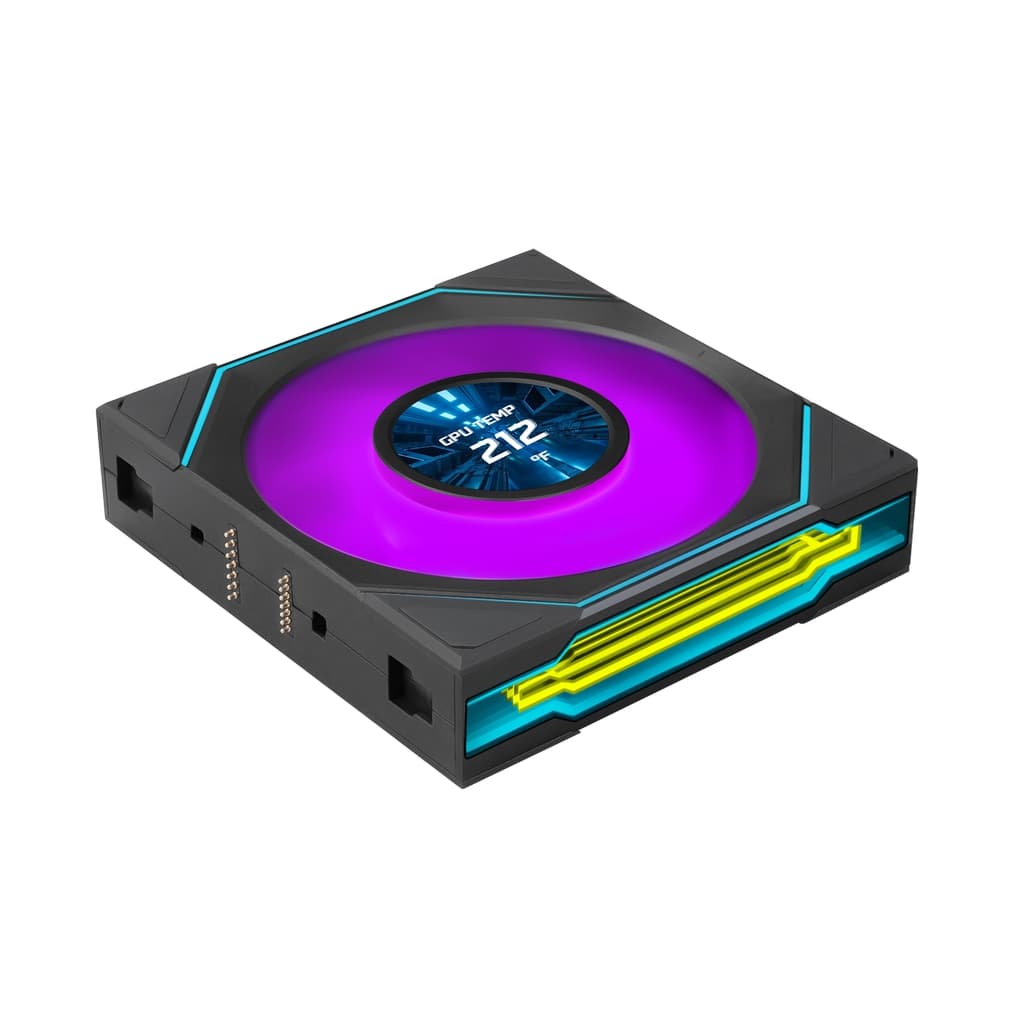 Вентилятор Lian Li UNI FAN SL INF LCD FLEX 120 Reverse Blade / 12RSLIND1F1B BLACK / 120x124x28мм (PWM, ARGB, 2300 об/мин (Max.), 34dBa) / G9F.12RSLIND1F1B.R0