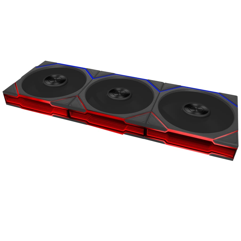 Комплект вентиляторов (3шт.) Lian Li UNI FAN TL FLEX 120 Reverse Blade / 12RTL1F3B BLACK / 120x124x28мм (PWM, ARGB, 2300 об/мин (Max.), 34dBa) / G9F.12RTL1F3B.R0