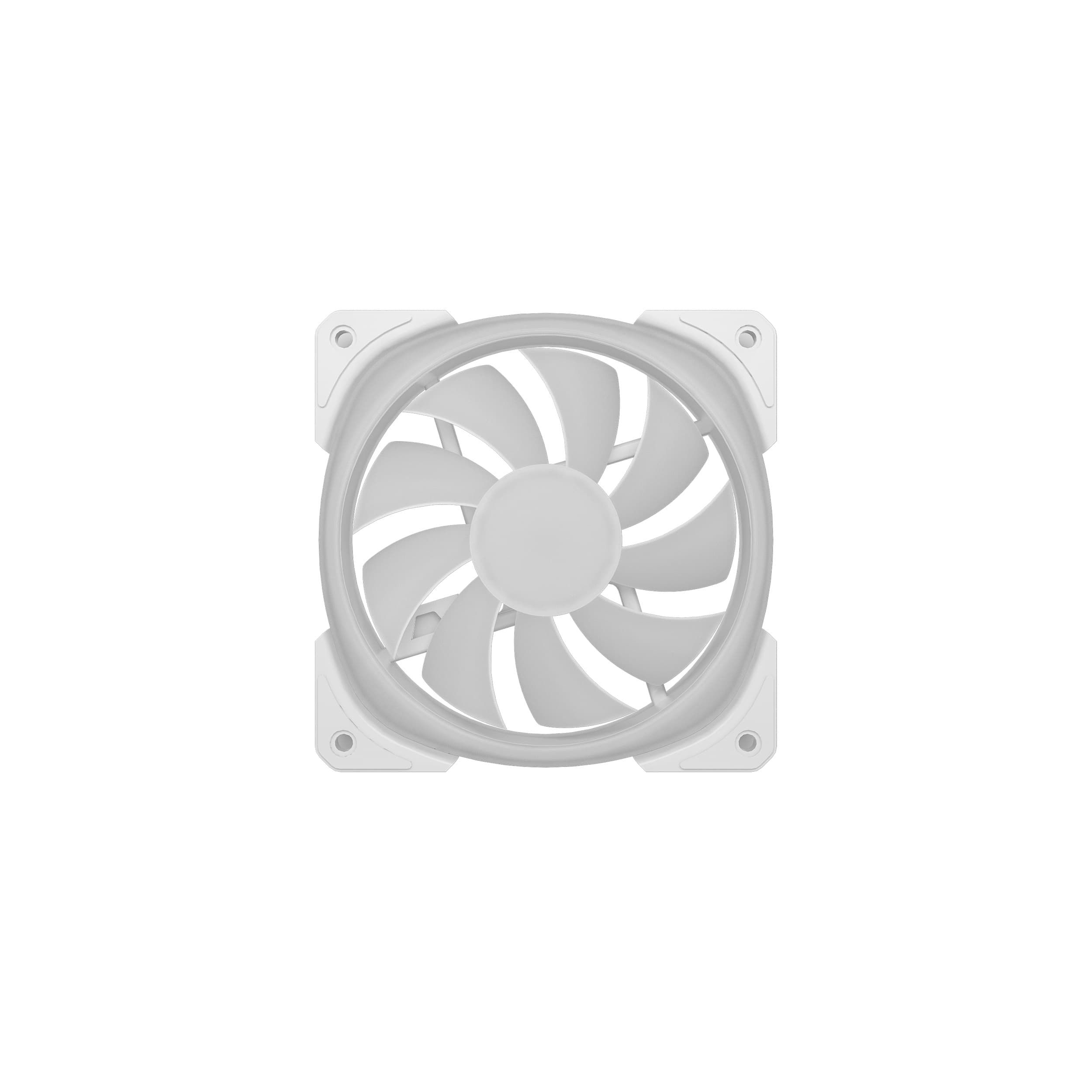 Вентилятор Powercase (CM21-12W ARGB) White 120x120x25мм (PWM, 100шт./кор, 4pin +ARGB Sync, 500-1500±10% об/мин) Bulk
