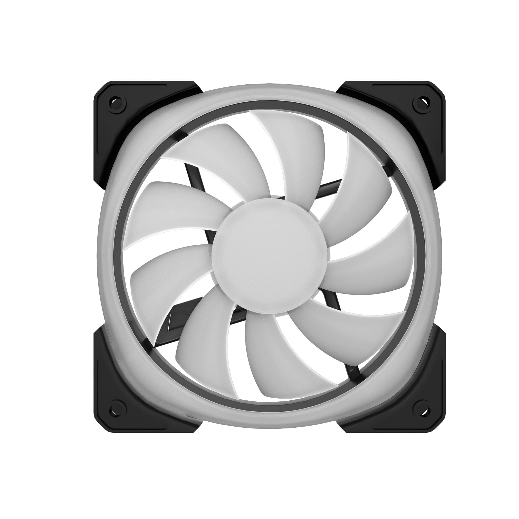 Вентилятор Powercase (CM21-12 ARGB) Black 120x120x25мм (PWM, 100шт./кор, 4pin +ARGB Sync, 500-1500±10% об/мин) Bulk