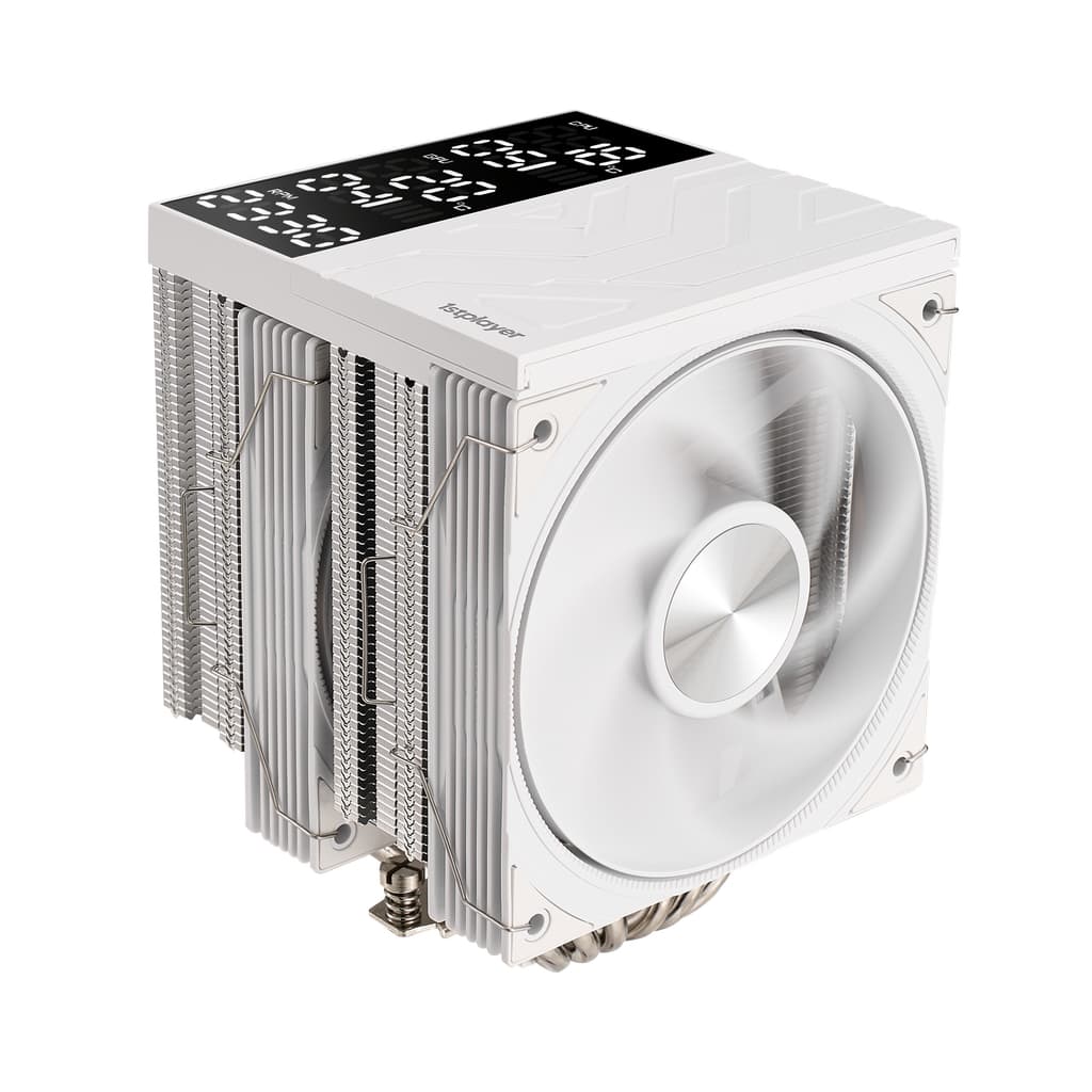 Кулер 1STPLAYER FROST BITE FB12DS-6 White / 6HPx6mm, dual tower, 250W TDP, 2x120mm fans, 800-2300 RPM, 70.15 CFM, 34.8 dBA / FB12DS-6-WH