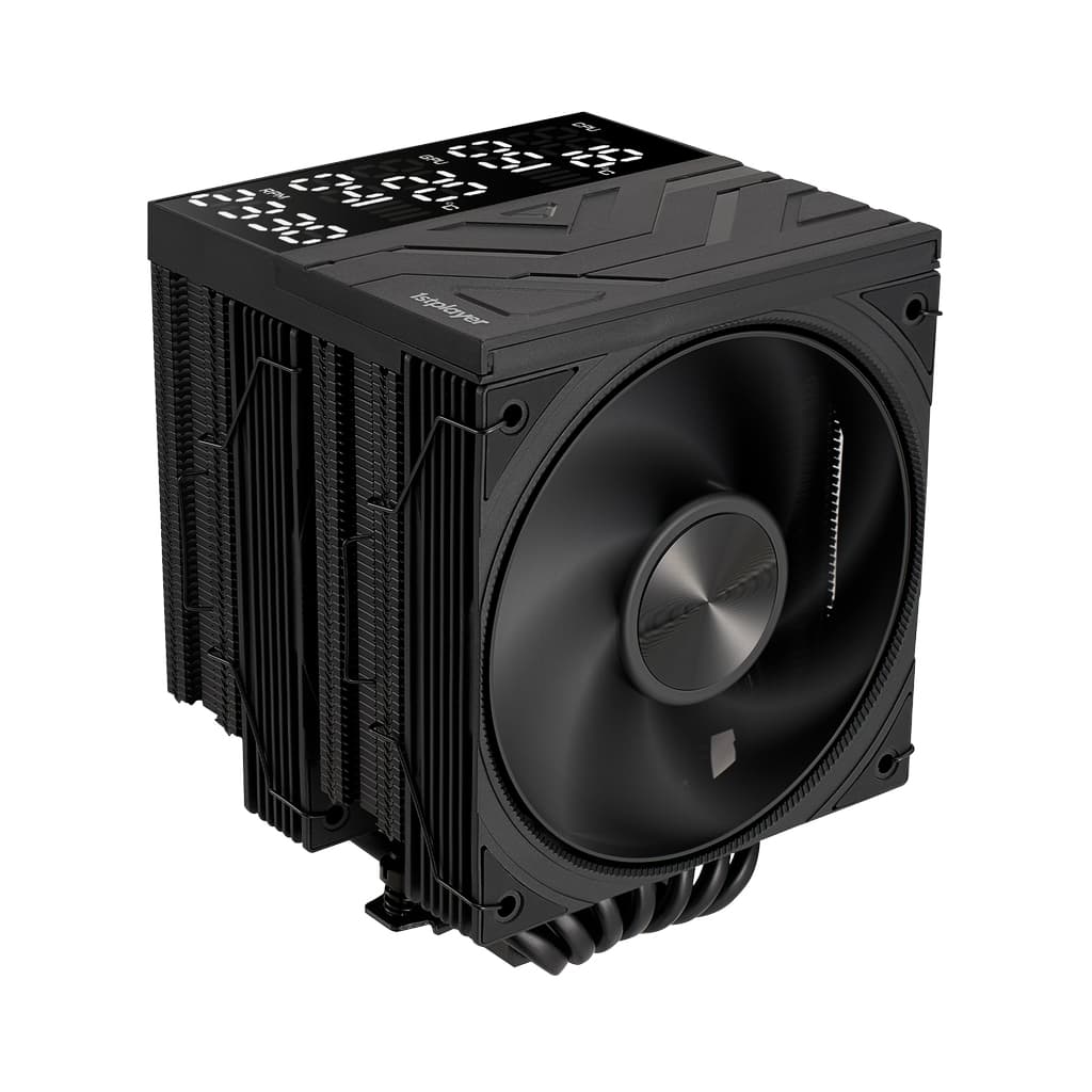 Кулер 1STPLAYER FROST BITE FB12DS-7 Black / 7HPx6mm, dual tower, 270W TDP, 2x120mm fans, 800-2300 RPM, 70.15 CFM, 34.8 dBA / FB12DS-7-BK