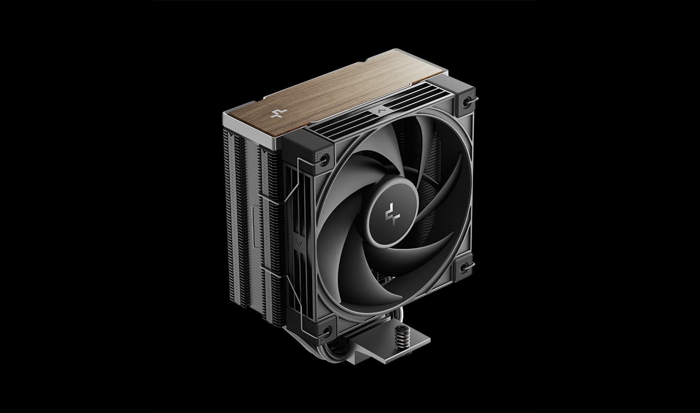 Кулер DEEPCOOL AK400 G2 LGA1851/1700/1200/115X/AM5/AM4 (12шт/кор, TDP 220W, PWM, Fan 120mm, 4 тепл. трубки, Wood-grain top cover, черный) RET