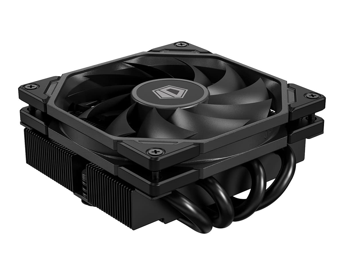 Кулер ID-COOLING IS-40-XT BLACK LGA1700/1200/115X/AM5/AM4 низкопрофильный высота 47mm (24шт/кор, TDP 95W, PWM, 4 тепл.трубки прямого контакта, FAN 92mm, черный) BOX