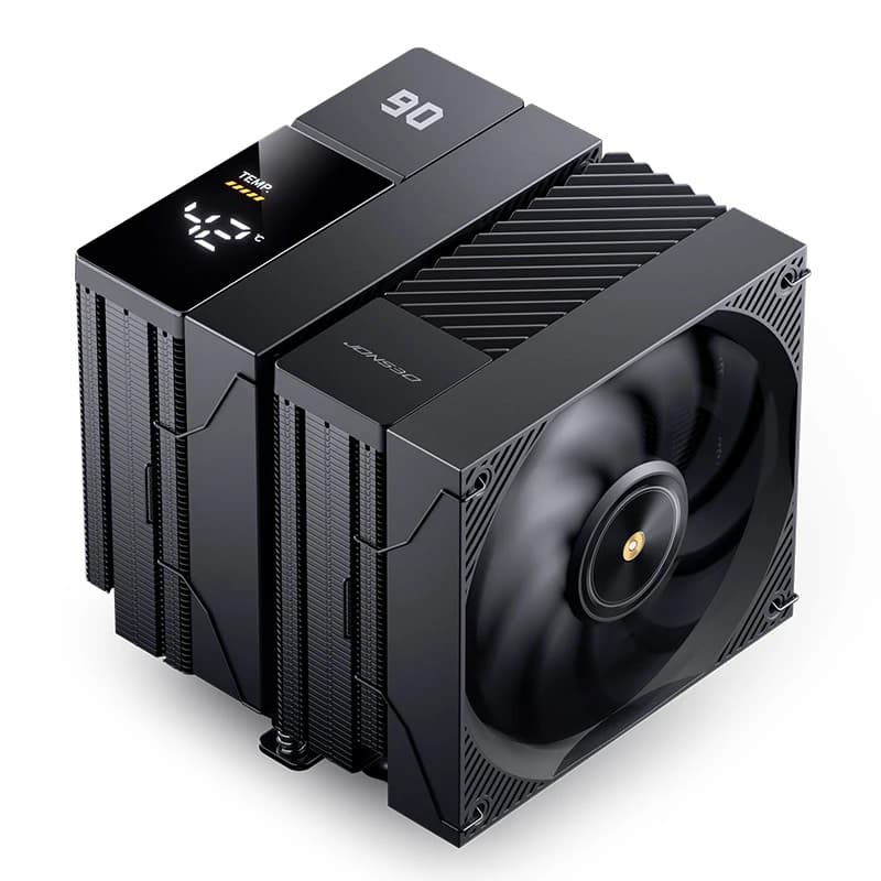 Кулер JONSBO CC90 Black LGA1851/1700/1200/115X/AM5/AM4 (8шт/кор, TDP 285W, PWM, 130mm Black Fan + 120mm Black Fan, 6 тепловых трубок, медная база, 4-pin) Retail