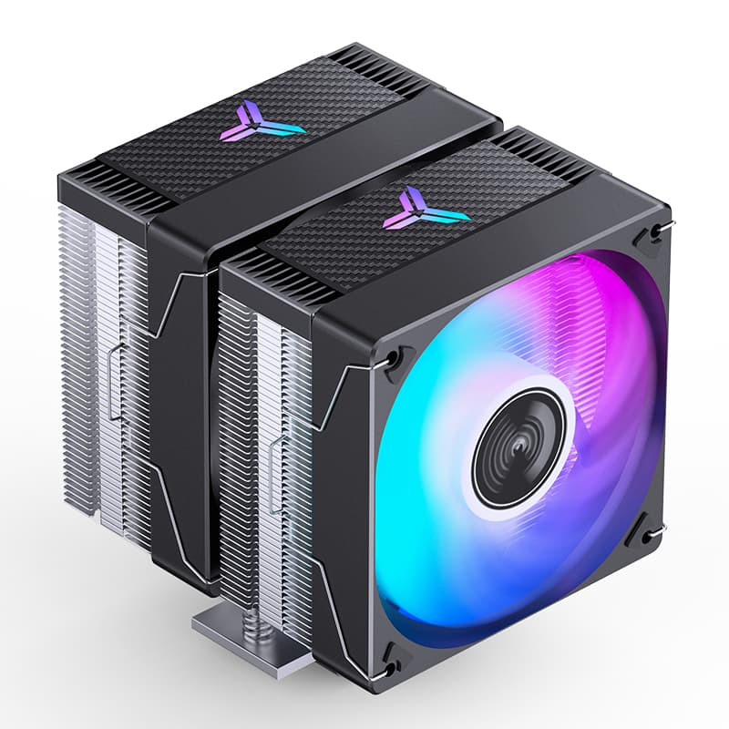 Кулер JONSBO CR-3000E(Color) Black LGA1700/1200/115X/AM5/AM4 (12шт/кор, TDP 260W, PWM, 2 x 120mm Dynamic Multi-Color LED Fan, 6 тепловых трубок, 4-pin) Retail