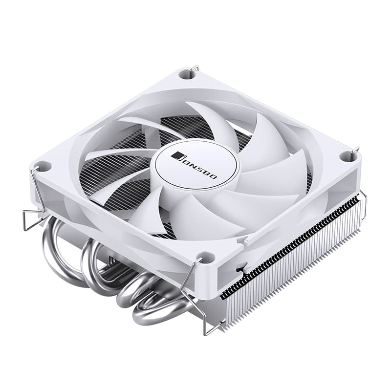 Кулер JONSBO HP-400S White LGA1700/1200/115X/AM5/AM4 низкопрофильный 36.7мм (36шт/кор, TDP 160W, PWM, 90mm Fan, 4 тепловые трубки, белый, 4-pin) Retail