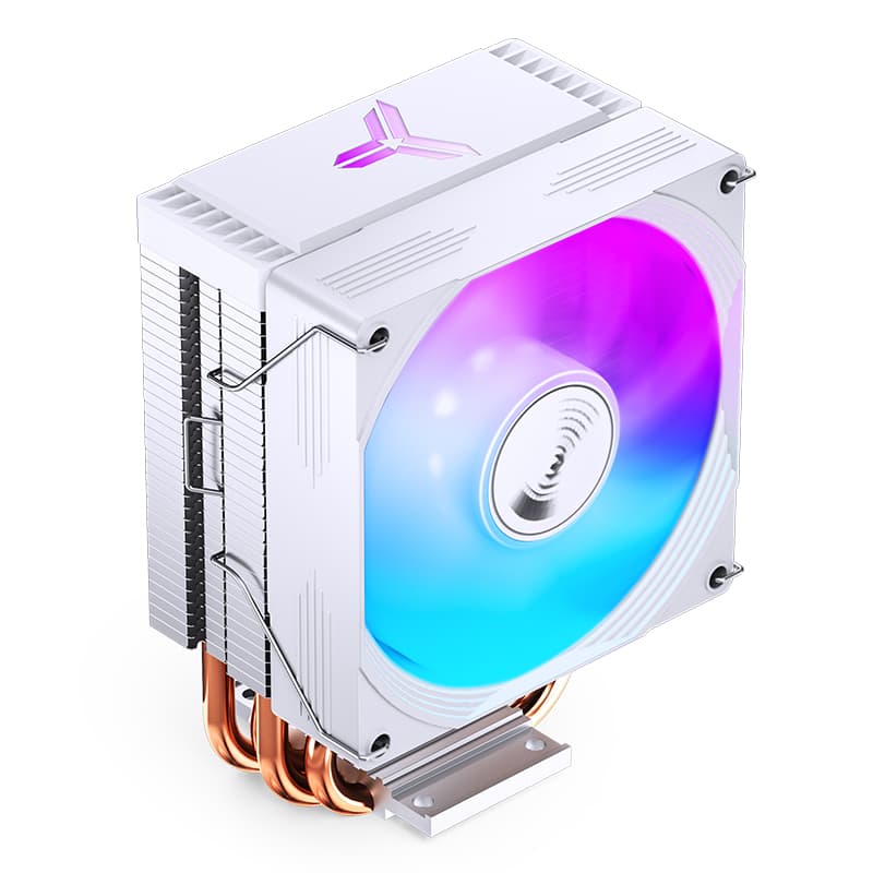 Кулер JONSBO CR-1300 EVO White LGA1700/1200/115X/AM5/AM4 (30шт/кор, TDP 160W, PWM, 90mm Dynamic Multi-Color LED Fan, 4 тепловые трубки, белый, 4-pin) Retail