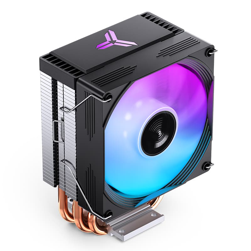 Кулер JONSBO CR-1300 EVO Black LGA1700/1200/115X/AM5/AM4 (30шт/кор, TDP 160W, PWM, 90mm Dynamic Multi-Color LED Fan, 4 тепловые трубки, 4-pin) Retail