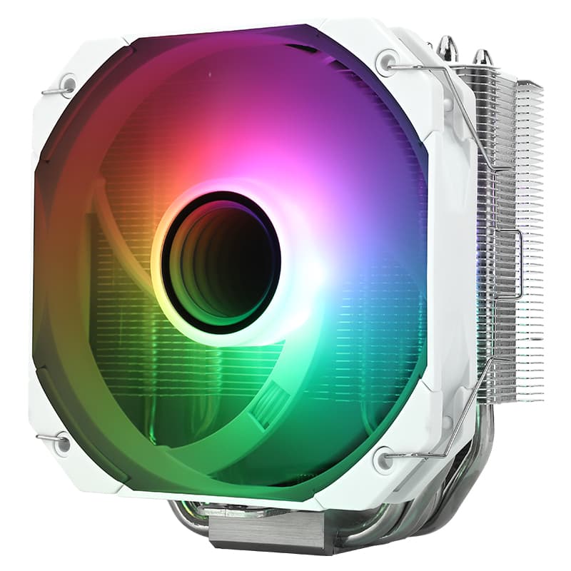 Кулер Thermalright Assassin King 120 MINI White ARGB V3 LGA115X/1200/1700/AM4/AM5 (120mm ARGB PWM Fan, медное основание, 5 тепл. трубок 6мм) / TRAK120MV3AW