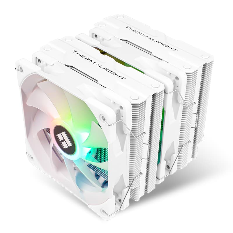Кулер Thermalright Peerless Assassin 120 White ARGB LGA115X/1200/1700/AM4/AM5 (Dual Tower, 2x120mm ARGB PWM Fan, медное основание, 6 тепл. трубок 6мм) / TRPA120AW