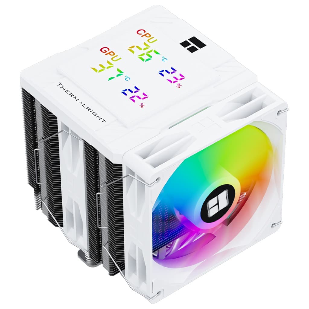 Кулер Thermalright Peerless Assassin 120 Digital ARGB White LGA115X/1200/1700/1851AM4/AM5 (Dual Tower, 2x120mm ARGB PWM Fan, медное основание, 6 тепл. трубок 6мм) / TRPA120DAW