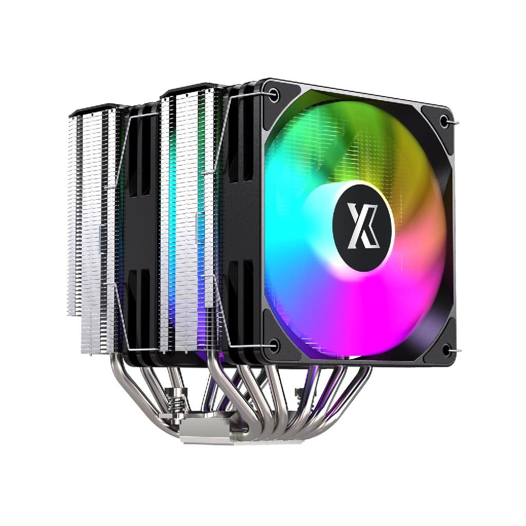 Кулер XASTRA AX620 Basic ARGB LGA1851/1700/1200/115X/AM5/AM4 (8шт/кор,Dual Tower, TDP 265W, 6 тепл.трубок 6мм , 2x PWM 120mm ARGB ,медное основание ) RET