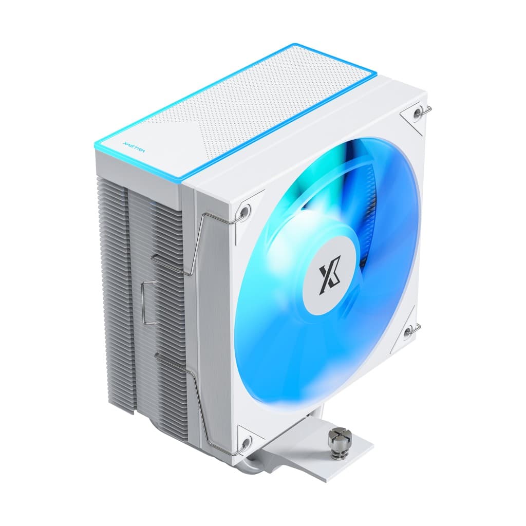 Кулер XASTRA AR400 ARGB WH LGA1851/1700/1200/115X/AM5/AM4 (18шт/кор, TDP 220W, 4 тепл.трубки , PWM FAN ARGB 120mm , top cover with ARGB led, white heatsink ) RET