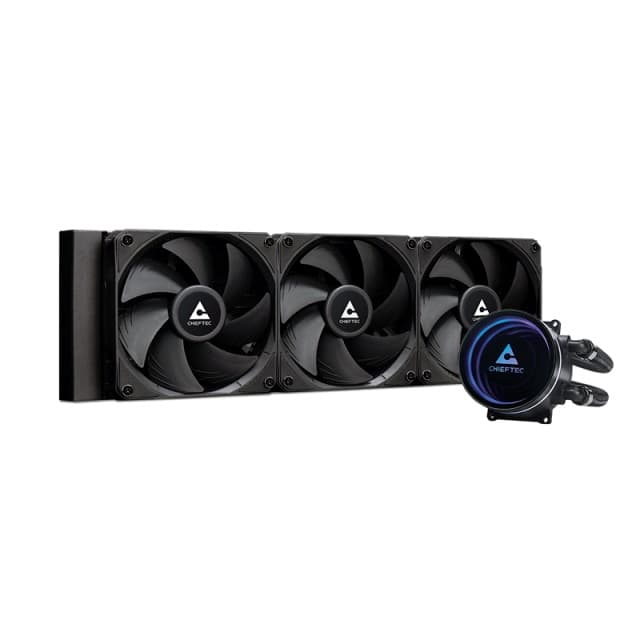 Комплект водяного охлаждения Chieftec ICEBERG 360 Dark CLC-360-BLK LGA1700/1200/115X/AM5/AM4 (6шт./кор, TDP 300W, ARGB PUMP, PWM, TRIPLE FAN 120mm) RET