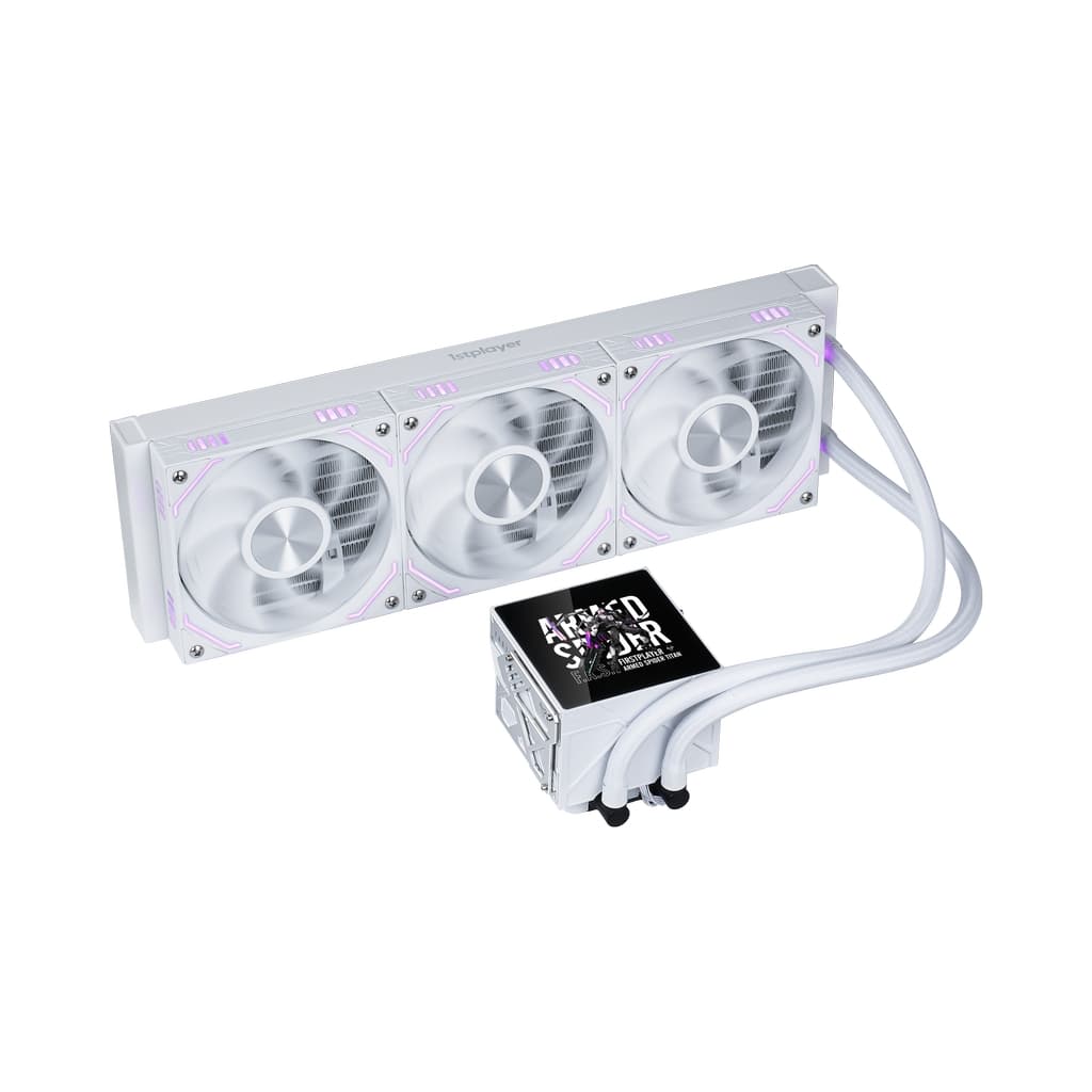 Система водяного охлаждения 1STPLAYER F.A.S.T. FT-360 White / 3x120mm ARGB fans, 300W TDP, 3.95" LCD screen / FT-360-WH