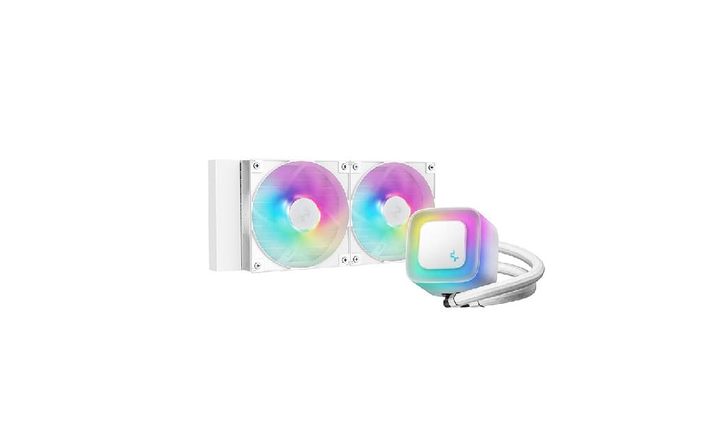Комплект водяного охлаждения DEEPCOOL LE240 WH V2 LGA1851/1700/1200/115X/AM5/AM4 (6шт/кор,TDP 250W, ARGB Lighting, Anti-Leak edition, PWM, DUAL FAN, белый) RET