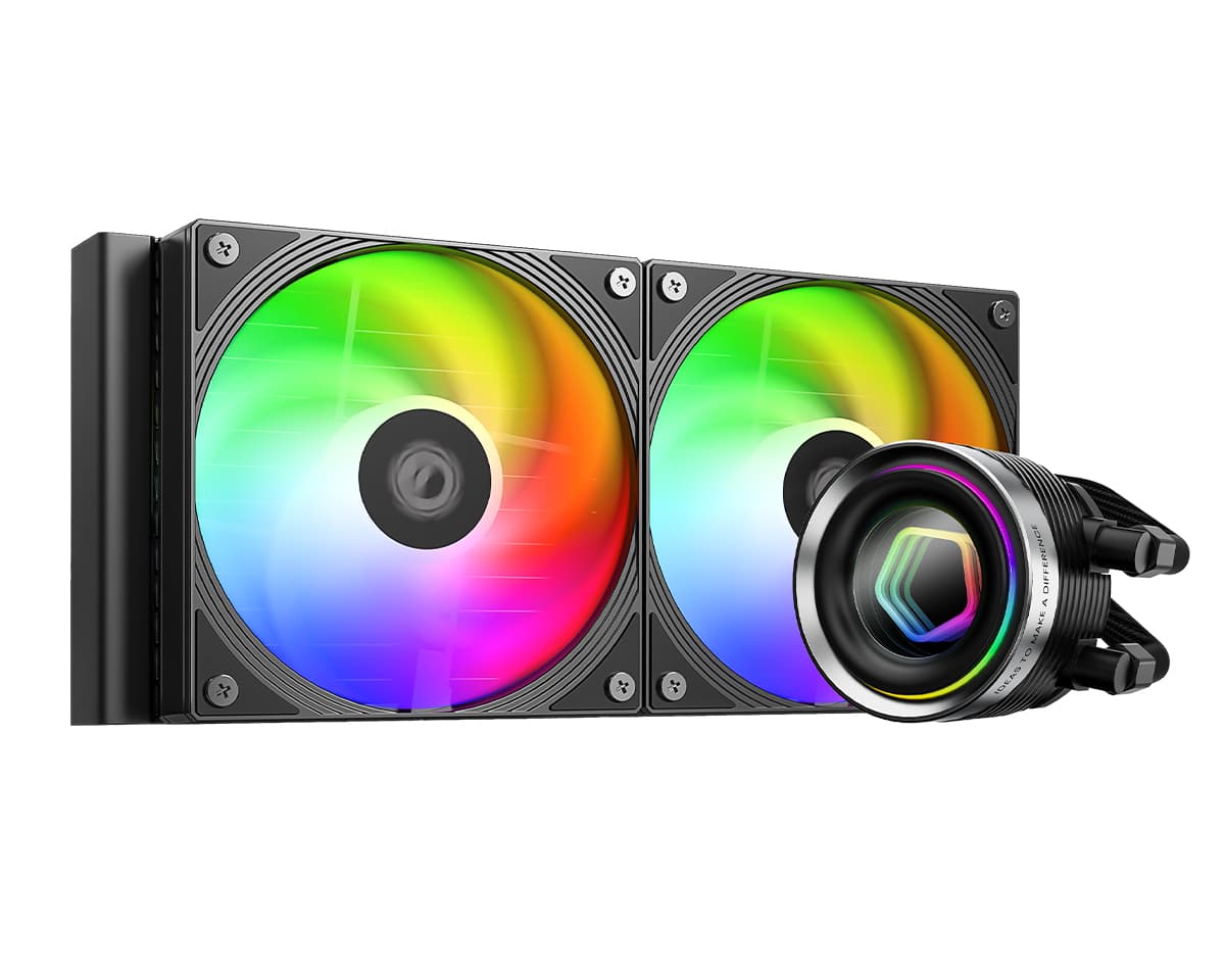 Комплект водяного охлаждения ID-COOLING FX240 INF LGA1700/1200/115X/AM4/AM5 (6шт/кор,TDP 300W, ARGB FAN and PUMP, PWM, DUAL FAN 120mm) RET