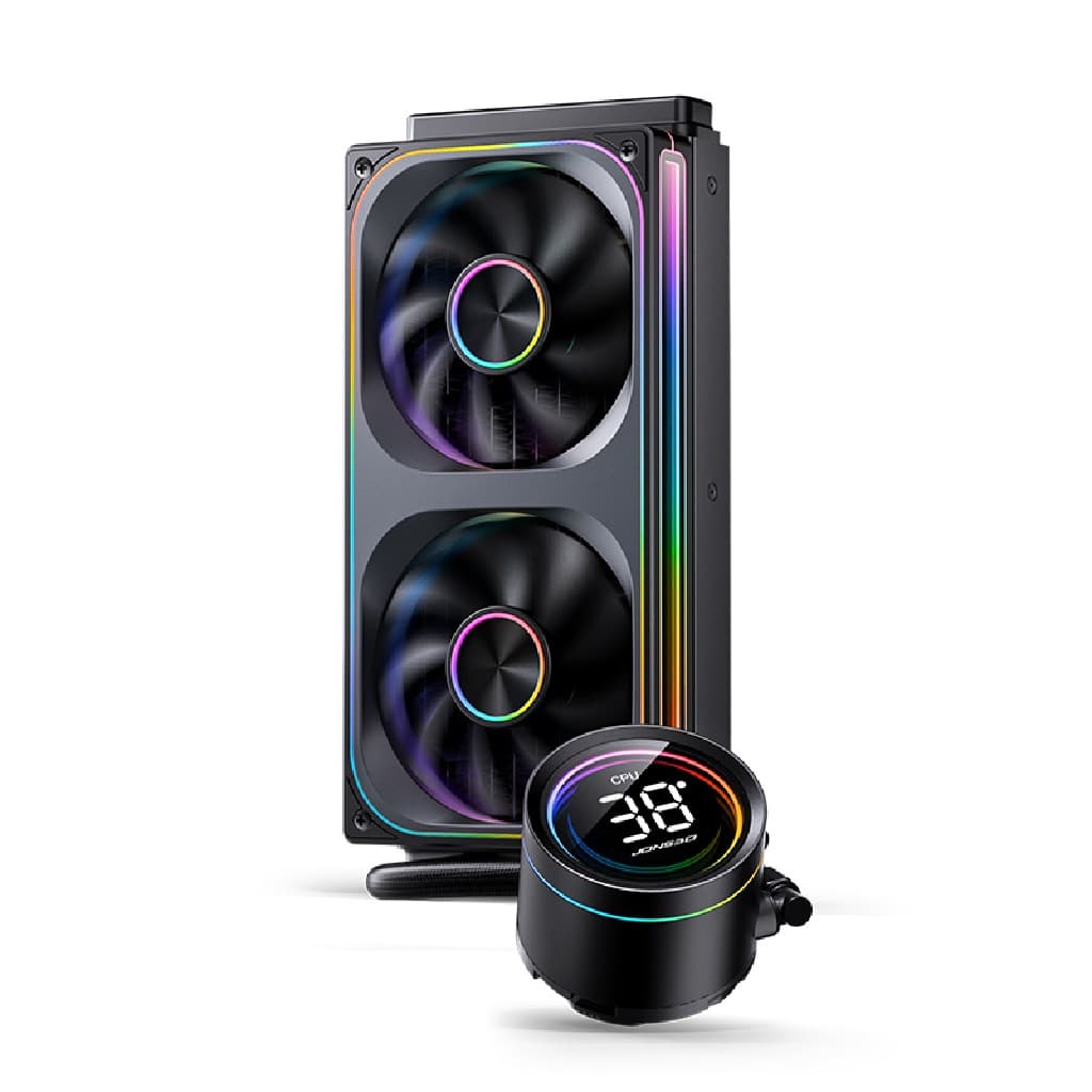 Комплект водяного охлаждения JONSBO TH-240 Black LGA1700/1200/115X/AM5/AM4 (6шт/кор, TDP 260W, ARGB FAN and PUMP, PWM, DUAL FAN 120mm) RET