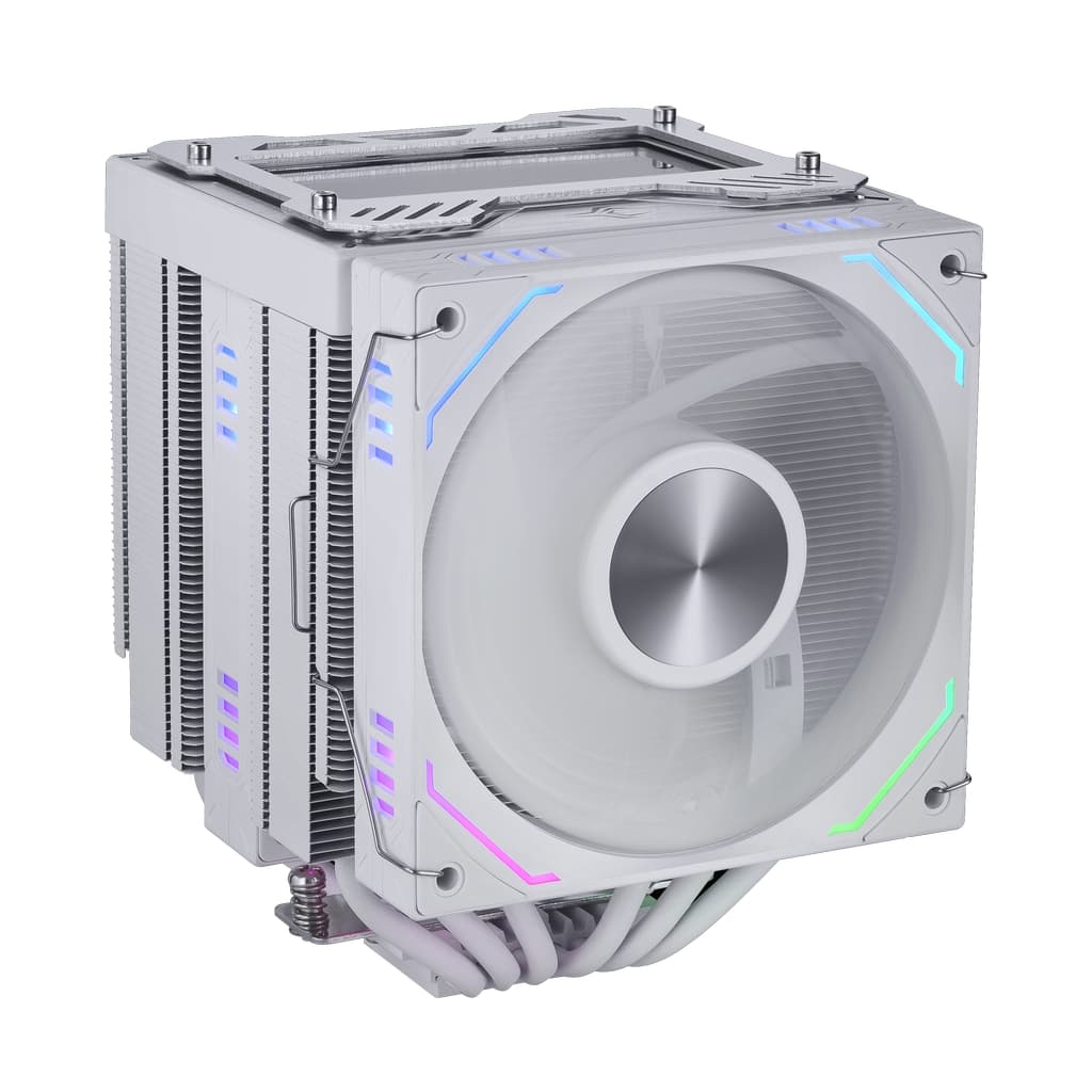 Кулер 1STPLAYER F.A.S.T. FT12DSL-6 White / 6HPx6mm, dual tower, 275W TDP, 2x120mm ARGB fans, 600-2000 RPM, 57.56 CFM, 38.21 dBA / FT12DSL-6-WH