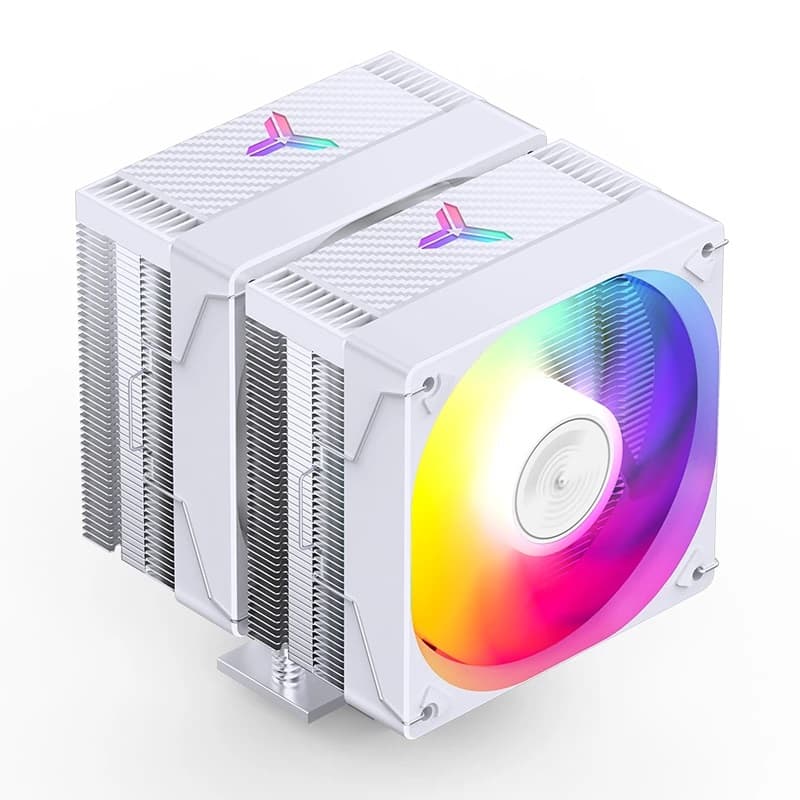 Кулер JONSBO CR-3000E ARGB White LGA1851/1700/1200/115X/AM5/AM4 (12шт/кор, TDP 260W, PWM, 2 x 120mm ARGB LED Fan, 6 тепловых трубок, белый, 4-pin) Retail