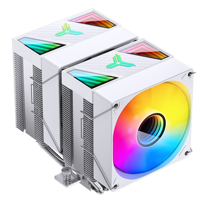 Кулер JONSBO CR-1400 DV2 White LGA1700/1200/115X/AM5/AM4 (12шт/кор, TDP 230W, PWM, 92mm ARGB Fan*2, 6 тепловых трубкок, белый, 4-pin) Retail