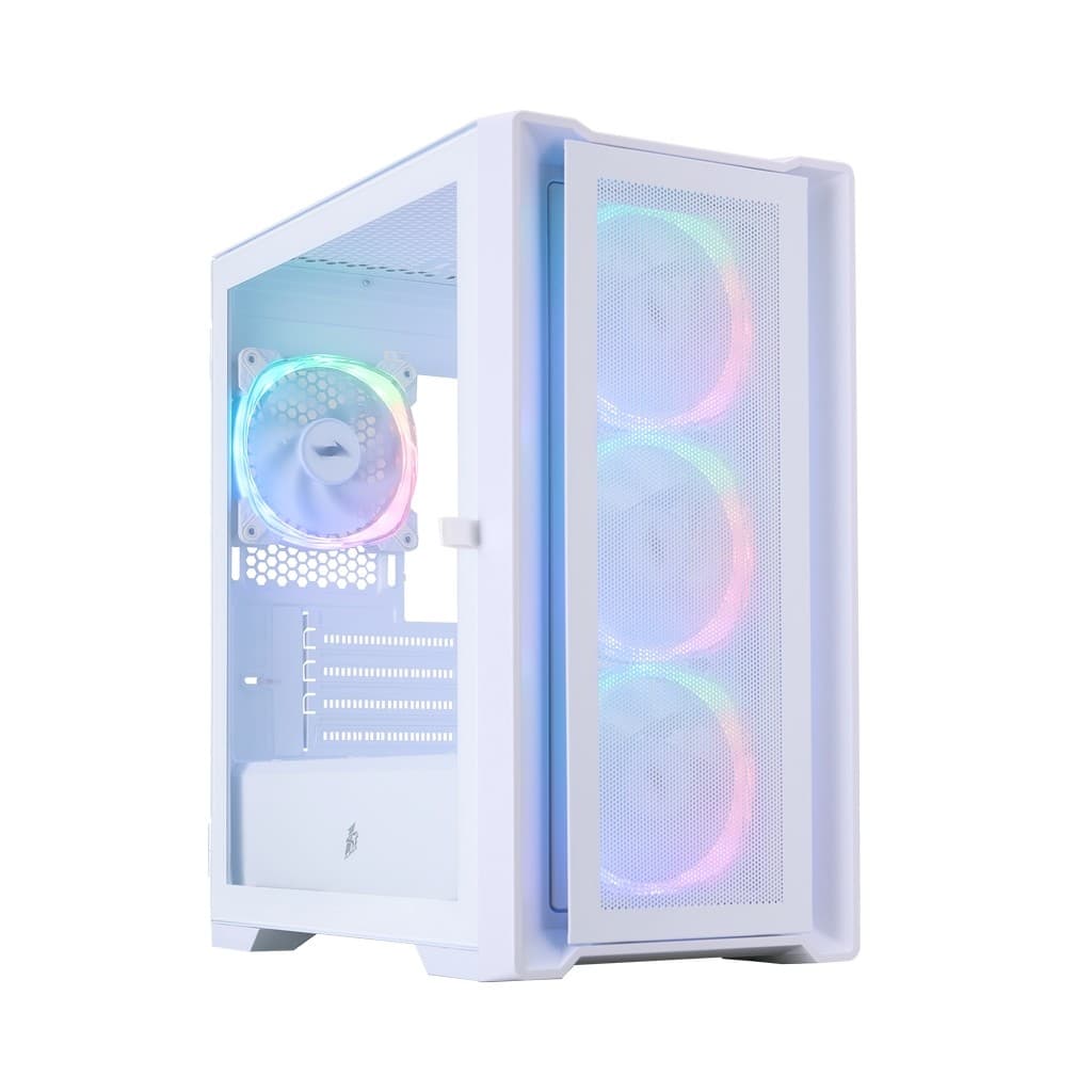Корпус 1STPLAYER TRILOBITE T4 MESH ARGB White / mATX / 4x120mm ARGB fans / T4-WH-4FS7-W