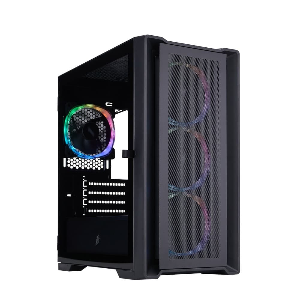 Корпус 1STPLAYER TRILOBITE T4 MESH ARGB Black / mATX / 4x120mm ARGB fans / T4-BK-4FS7