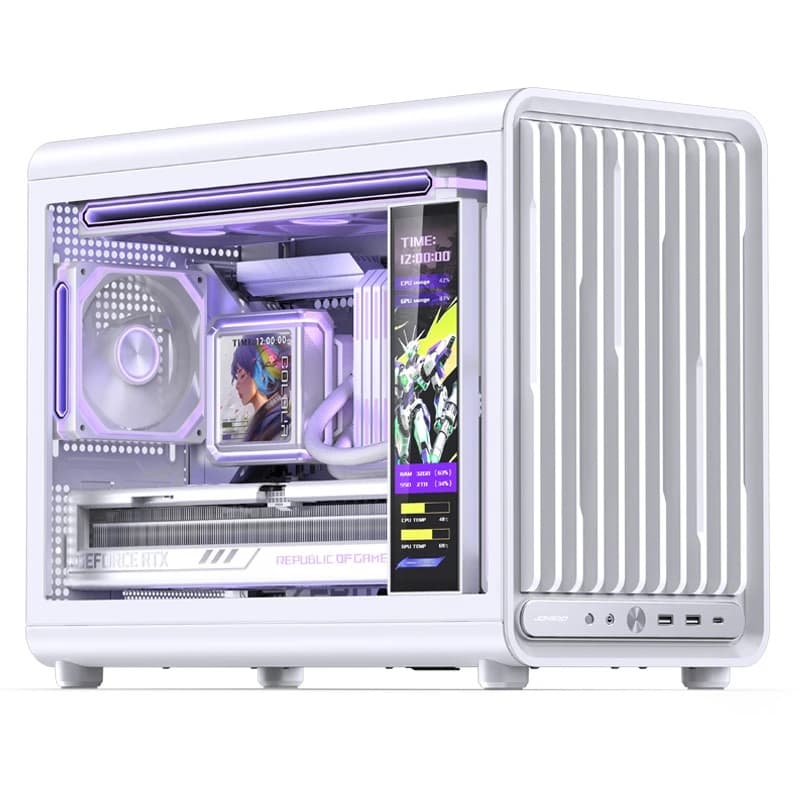 Корпус JONSBO D33 White, mini-ITX, mATX, белый