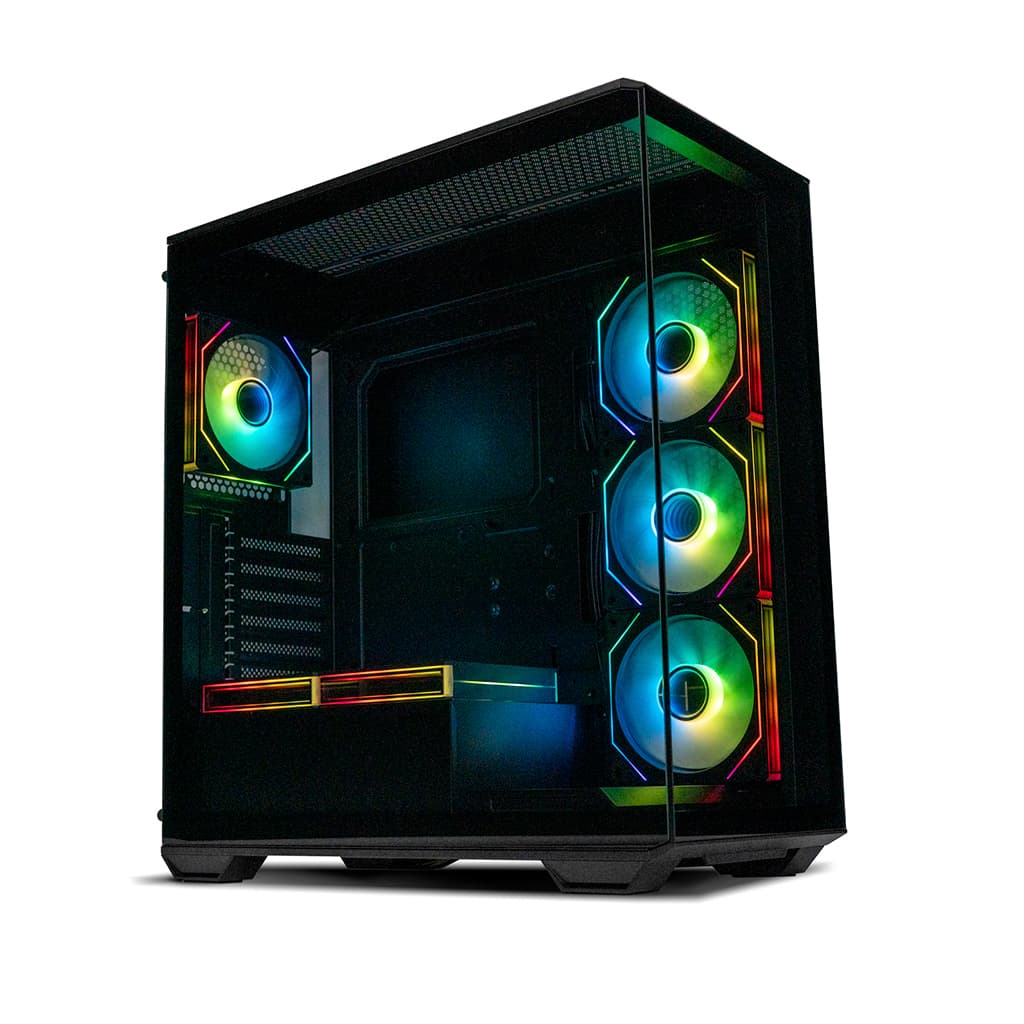 Корпус XASTRA Q600 6ARGB-C10-UC Black ATX/Aquarium/Screewless/6x120mm ARGB PWM FM fans/Argb+PWM HUB 10port/ Type-C / Q600-6FM12A-C10-UC
