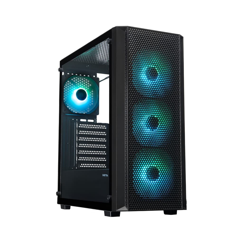 Корпус XASTRA A311 4ARGB-C6 Black ATX/Mesh/ full-size TG / 4x120mm FC120 ARGB PWM fans/Argb+PWM HUB 6port/ A311-4FC12A-C6