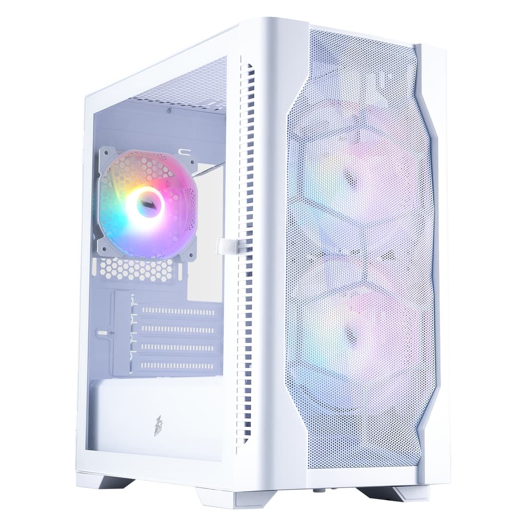 Корпус 1STPLAYER DK D4-M FRGB White / mATX / 2x140mm & 1x120mm FRGB fans / D4-M-WH-2F1P-W-1F1-W
