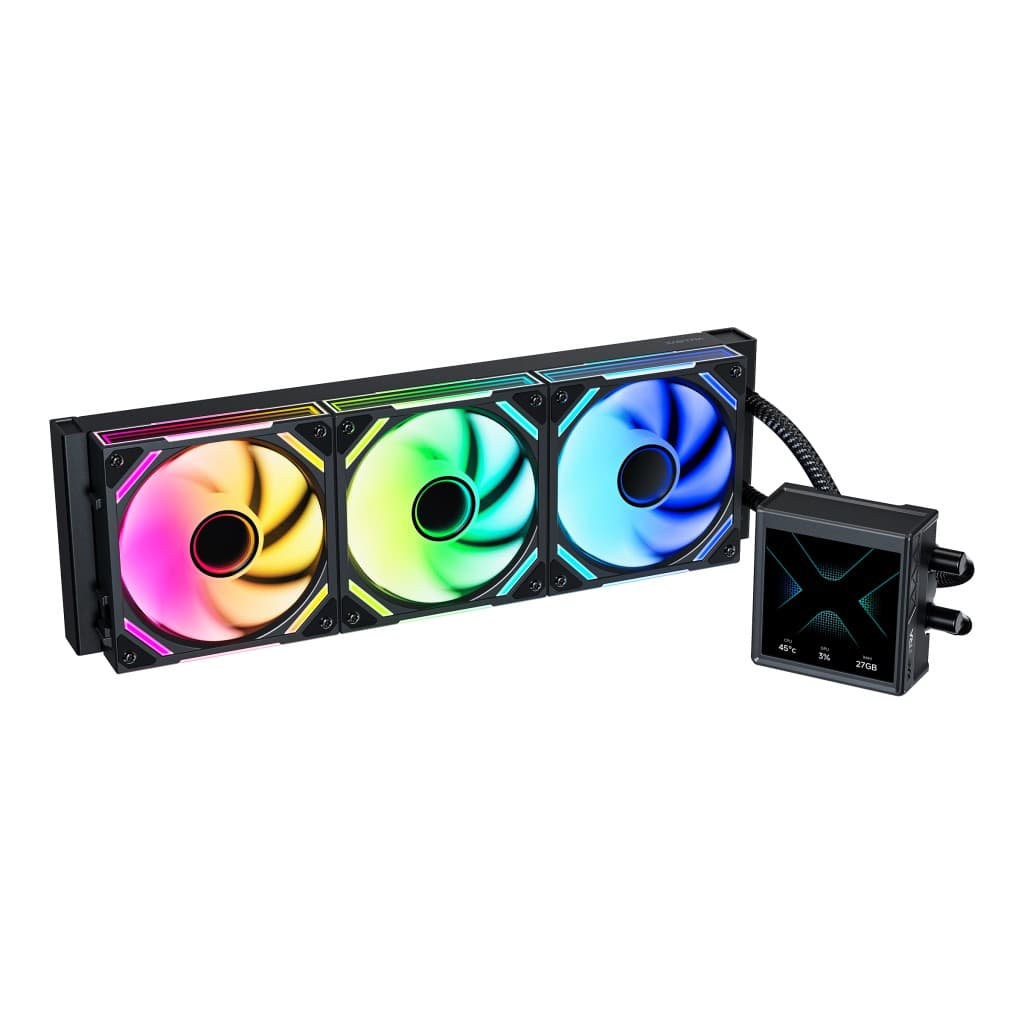 Система водяного охлаждения XASTRA Octant LC360FS ARGB BK Intel LGA LGA1851/1700/1200/115X/AM5/AM4 (4" LCD IPS screen,3x FS120 fans,TDP 315W, black) RET