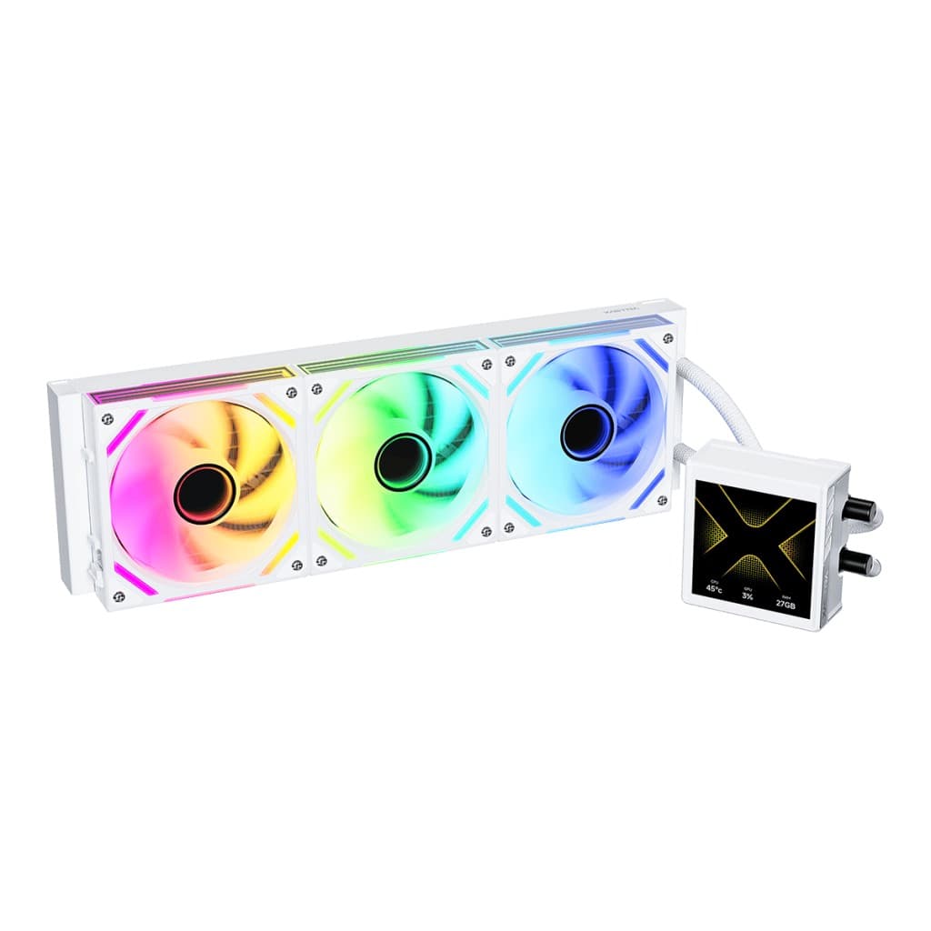 Система водяного охлаждения XASTRA Octant LC360FS ARGB WH Intel LGA LGA1851/1700/1200/115X/AM5/AM4 (4" LCD IPS screen,3x FS120 fans,TDP 315W, white) RET