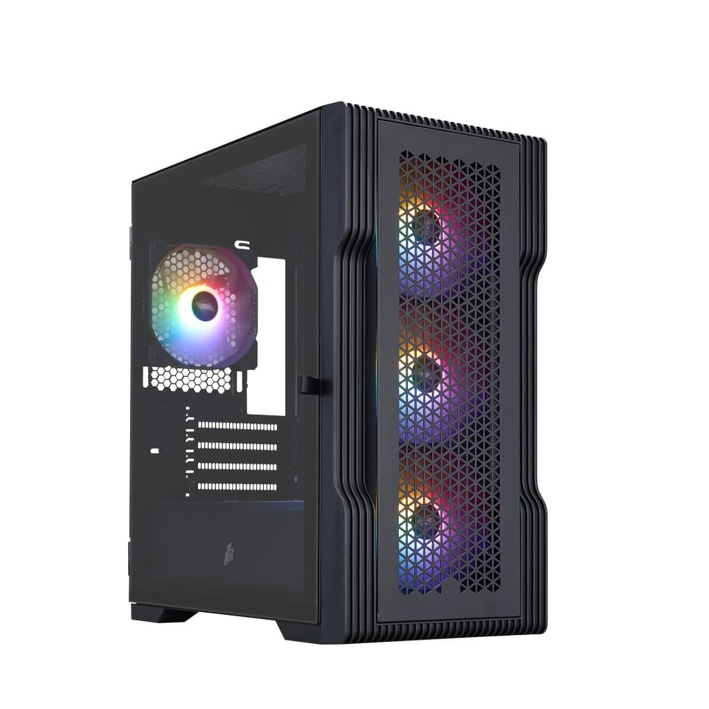 Корпус 1STPLAYER TRILOBITE T3 Black / mATX / 4x 120mm FRGB fans / T3-BK-4F1