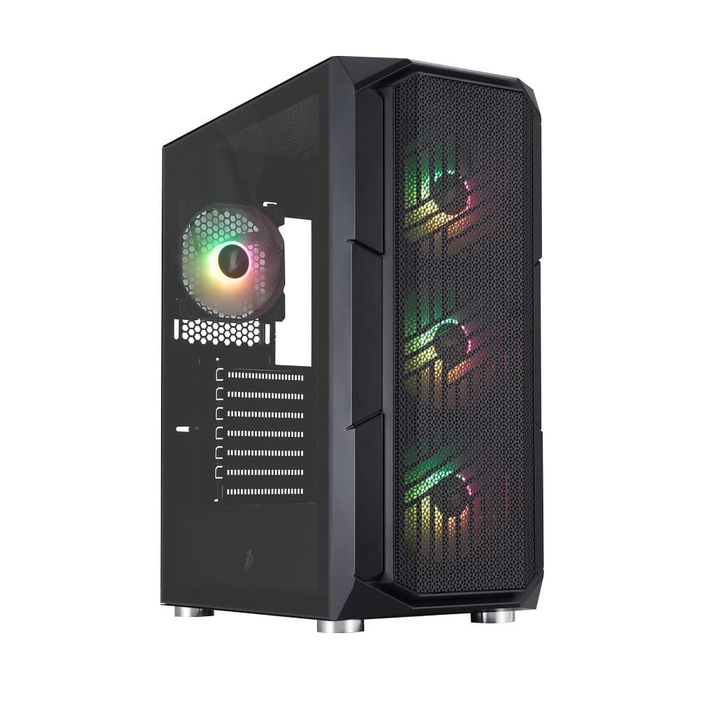 Корпус 1STPLAYER FIREBASE XF Black / ATX / 4x120mm ARGB fans / XF-BK-4F7