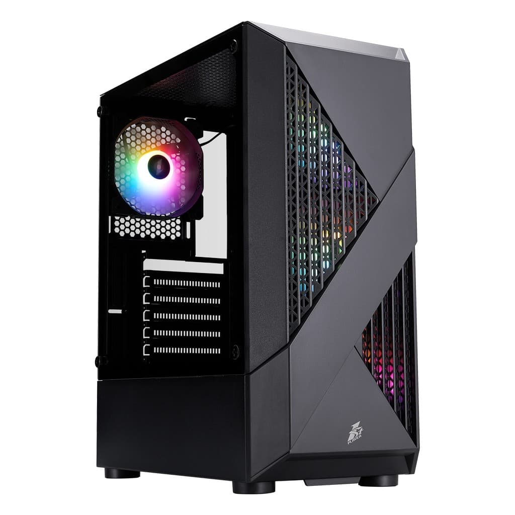 Корпус 1STPLAYER FIREROSE F3-A Black / ATX / 4x120mm FRGB fans / F3-A-BK-4F1