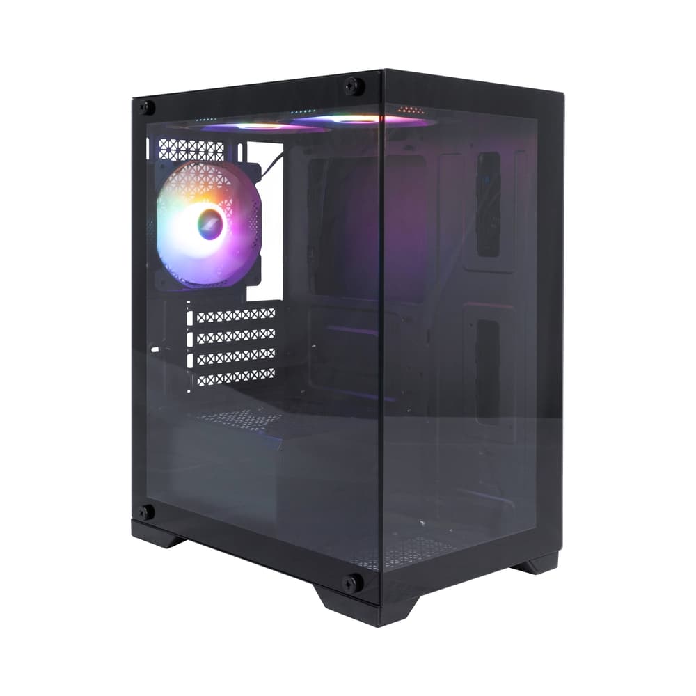 Корпус 1STPLAYER MIKU Mi2 Black / mATX / 3x120mm FRGB fans / Mi2-BK-3F1