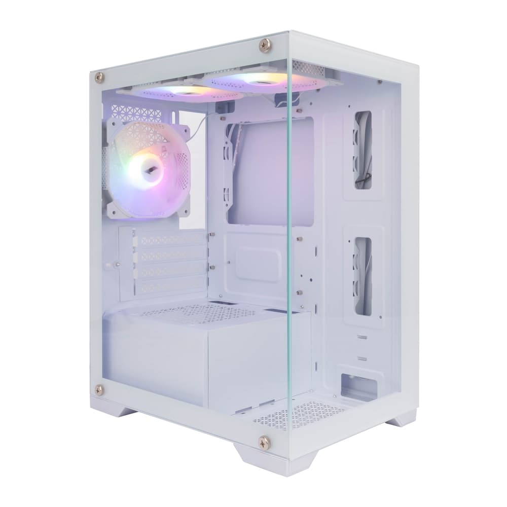 Корпус 1STPLAYER MIKU Mi2 White / mATX / 3x120mm FRGB fans / Mi2-WH-3F1-W