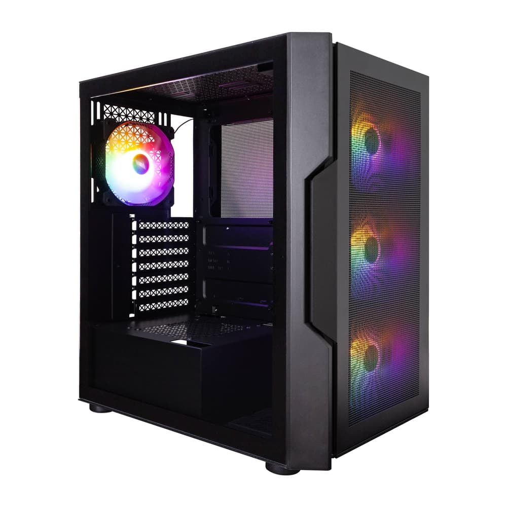 Корпус 1STPLAYER TRILOBITE T7-P Black / ATX / 4x120mm FRGB fans / T7-P-BK-4F1
