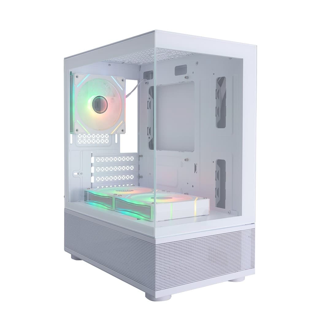 Корпус 1STPLAYER MIKU Mi2-A ARGB White / mATX / 3x120mm ARGB fans / Mi2-A-WH-2FC7R-W-1FC7-W